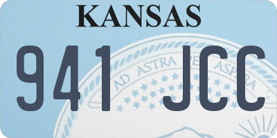 KS license plate 941JCC