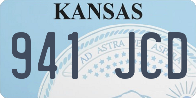 KS license plate 941JCD