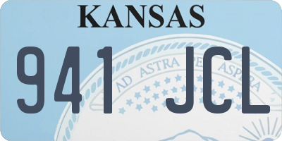 KS license plate 941JCL