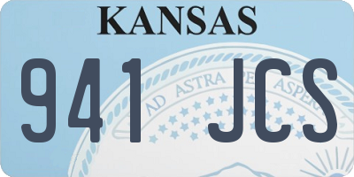 KS license plate 941JCS