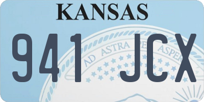 KS license plate 941JCX