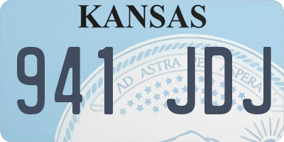 KS license plate 941JDJ