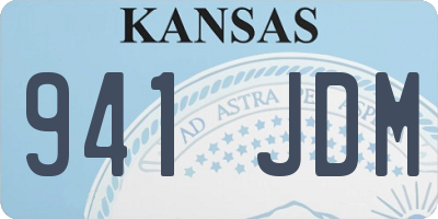 KS license plate 941JDM