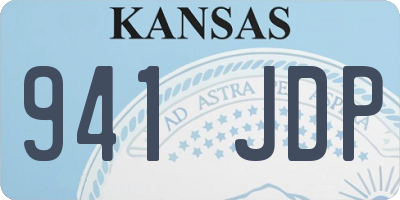 KS license plate 941JDP