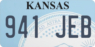 KS license plate 941JEB