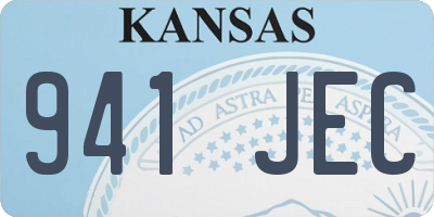 KS license plate 941JEC