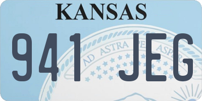 KS license plate 941JEG