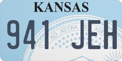 KS license plate 941JEH