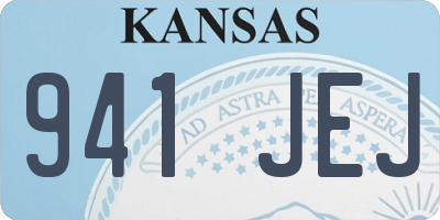 KS license plate 941JEJ