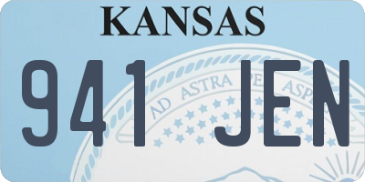 KS license plate 941JEN