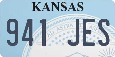 KS license plate 941JES