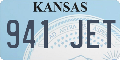 KS license plate 941JET