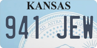 KS license plate 941JEW