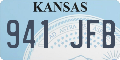 KS license plate 941JFB