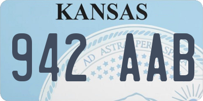 KS license plate 942AAB