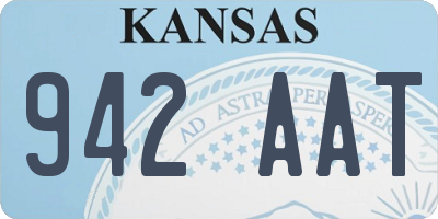 KS license plate 942AAT
