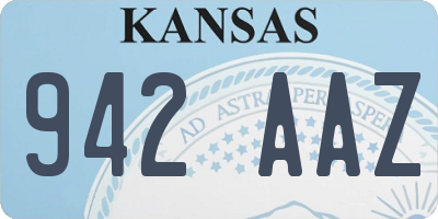 KS license plate 942AAZ