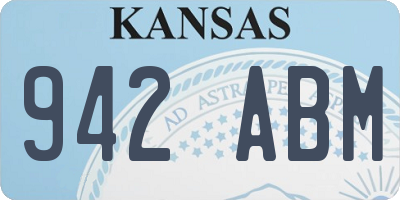 KS license plate 942ABM