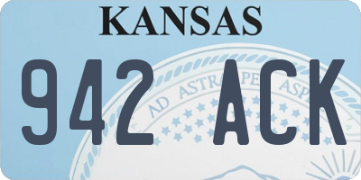 KS license plate 942ACK