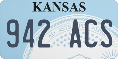 KS license plate 942ACS
