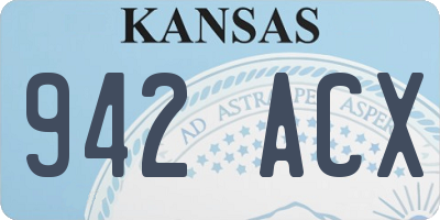 KS license plate 942ACX