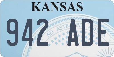 KS license plate 942ADE