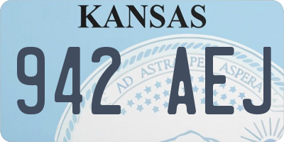 KS license plate 942AEJ