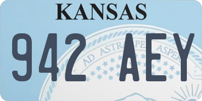 KS license plate 942AEY