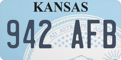 KS license plate 942AFB