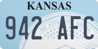 KS license plate 942AFC