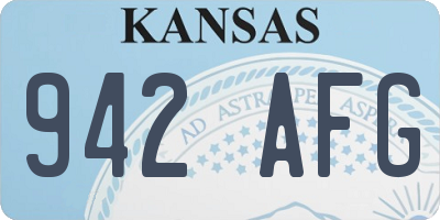 KS license plate 942AFG