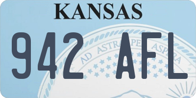 KS license plate 942AFL
