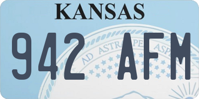 KS license plate 942AFM