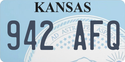 KS license plate 942AFQ