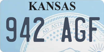 KS license plate 942AGF