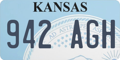 KS license plate 942AGH