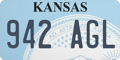KS license plate 942AGL