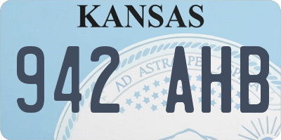 KS license plate 942AHB