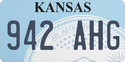 KS license plate 942AHG