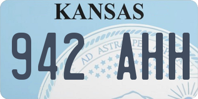 KS license plate 942AHH