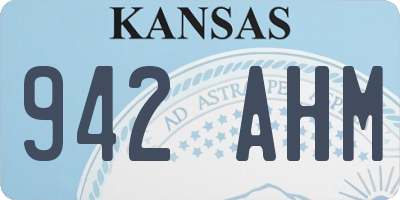 KS license plate 942AHM