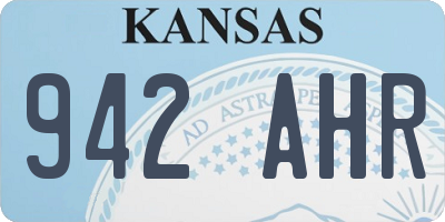 KS license plate 942AHR