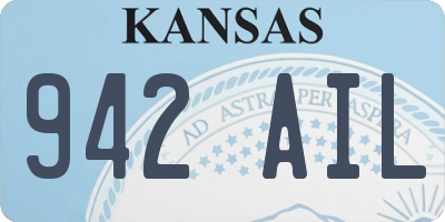 KS license plate 942AIL