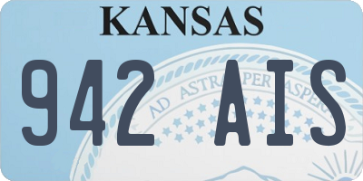 KS license plate 942AIS