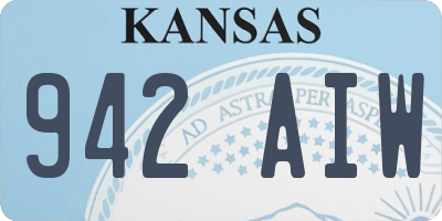 KS license plate 942AIW