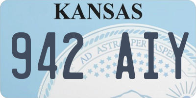 KS license plate 942AIY