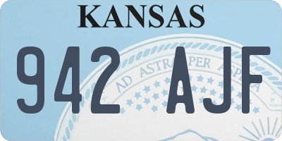 KS license plate 942AJF
