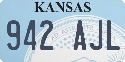 KS license plate 942AJL