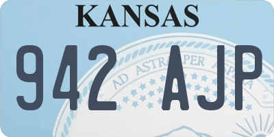 KS license plate 942AJP