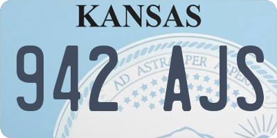 KS license plate 942AJS